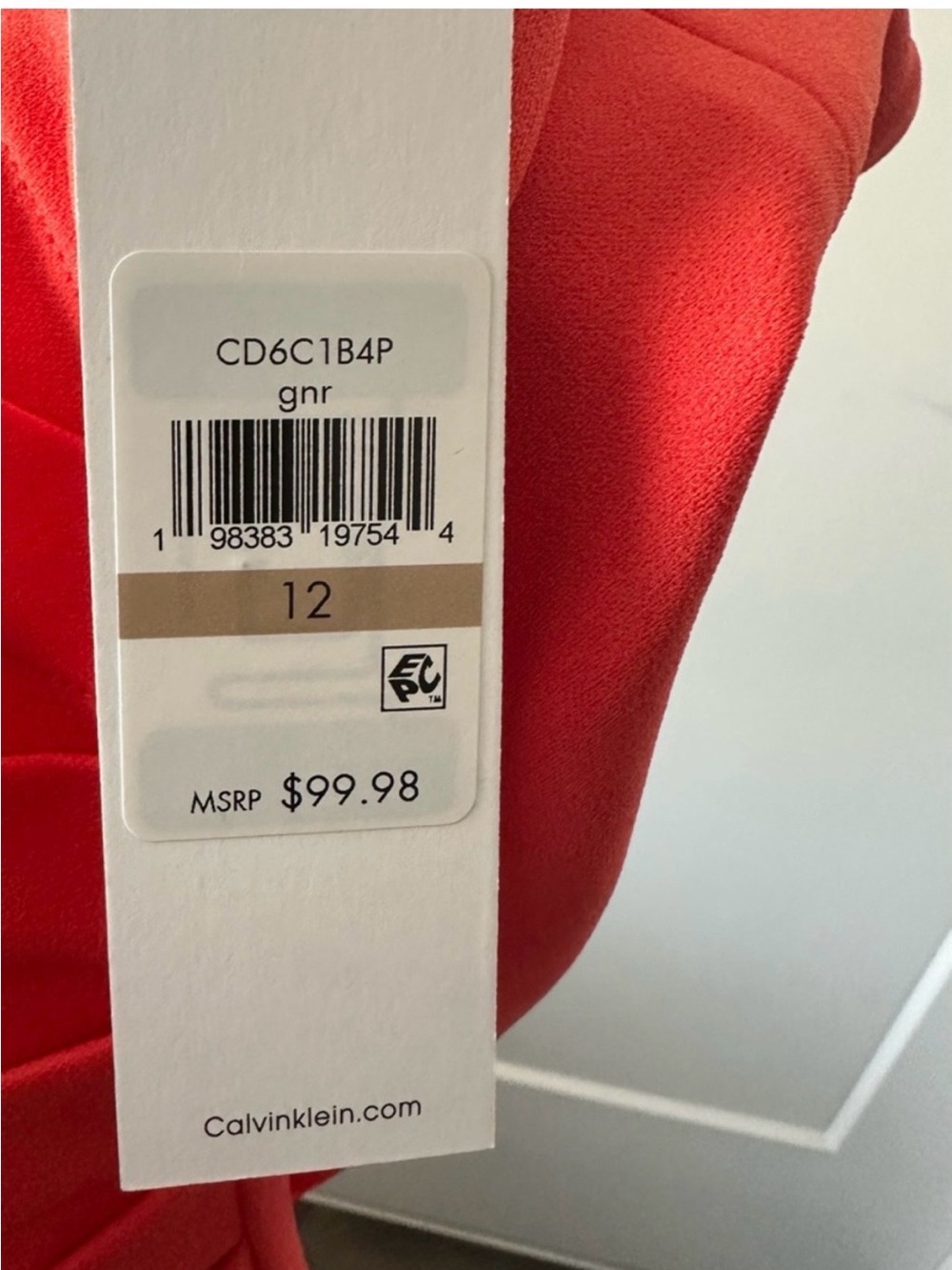 🧡 NWT! Orange CALVIN KLEIN Starburst Sheath Dress - Size 12 - Picture 5 of 8
